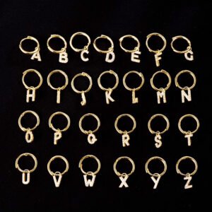 Sterling Silver and Gold Hoop Letter Charms Collection